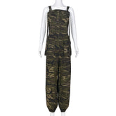 Samouflage – Rückenfreier Jumpsuit mit Aussparungen und elastischer Taille